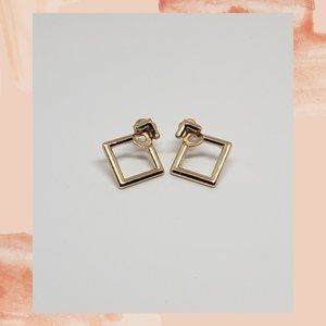 Gia Geo Gold Jacket Earrings